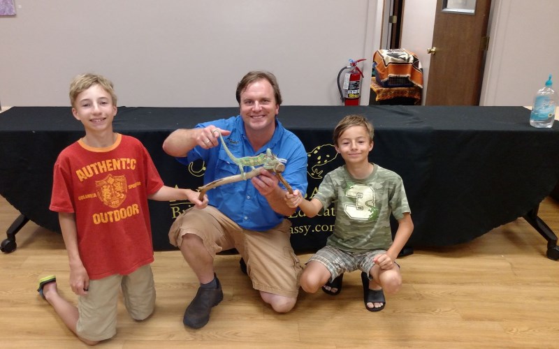 Animal Embassy reptile birthday party entertainers in Fairfield County CT